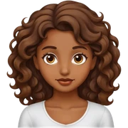 Chica morena con pelo ondulado  sticker