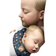 sleeping boys with beards sticker