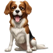 Cavalier barking sticker