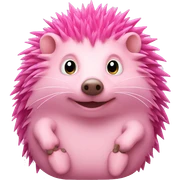 Pink hedgehog sticker