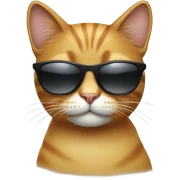 Cat with sunglasses sticker