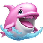 Pink dolphin  sticker