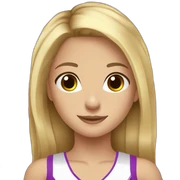 girl cheerleader blond hair brown eyes sticker