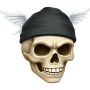 flying skull
 sticker