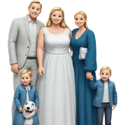 family portrait with smiles sticker