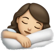 Brunette girl sleeping sticker