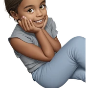 smiling girl looking at viewer sticker
