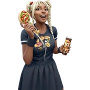 twintails girl enjoying outdoors food sticker