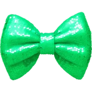 Sequin mint green bow sticker