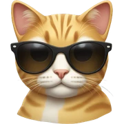 Cat with sunglasses sticker