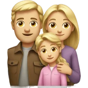 caucasian family of 4 sticker