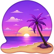 Purple sunset sticker