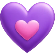 Purple and pink heart sticker