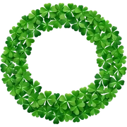 St. Patrick's day wreath sticker