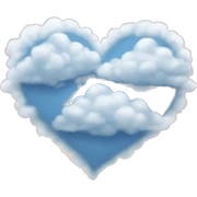 Clouds in the heart sticker