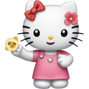 Hello kitty saying Muchas Gracias  sticker