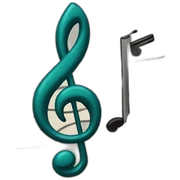 drawing with music note sticker