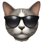 Cat with sunglasses sticker