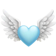 heart with angel wings sticker