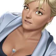 blonde beauty in car interior sticker