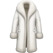 White Fur coat  sticker