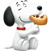 snoopy eating  sticker