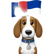 snoopy with french flag sticker