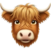 Highland cow sticker