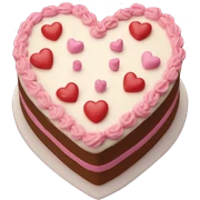 Birthday cake heart  sticker