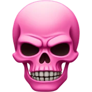 Angry pink skeleton sticker