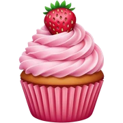 Cupcake de fresa sticker