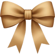Light brown bow sticker