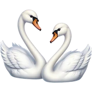 Tow swans sticker