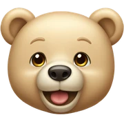 Cute beige bear sticker