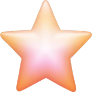 Pastel orange pink and white gradient star  sticker