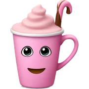 Pink hot chocolate  sticker