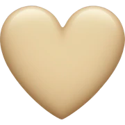 Beige heart  sticker