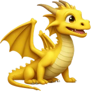 yellow cute dragon sticker