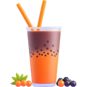 bubble tea with boba pearls sticker