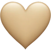 Beige heart sticker