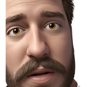 realistic portrait of a man sticker