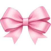 light pink ribbon bow sticker