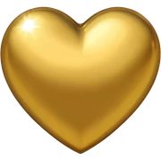 Gold heart emoji represents the golden age of life. Okay! sticker