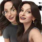 happy girls with jewelry sticker