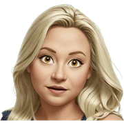 blonde girl portrait looking at viewer sticker