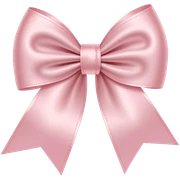 light pink ribbon bow sticker