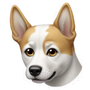 perro blanco  sticker