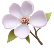sakura light blue flower sticker
