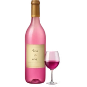 Bottle of pink wine sticker