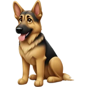 german shepard shopping sticker